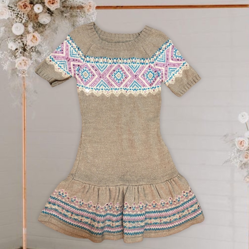 Justice Girl’s Short Sleeve Sweater Dress Size 7